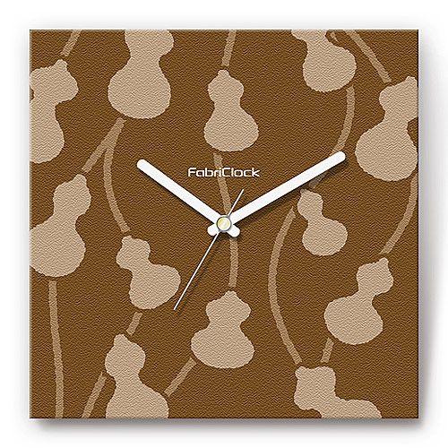壁掛け時計 ひょうたん ファブリクロック ファブリック ウォールクロック 掛時計 壁時計 かけ時計 スイープ とけい 植物｜shop-askm