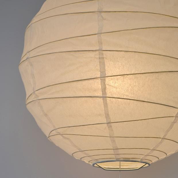 照明器具 ペンダントライト 和紙 1灯 提灯 60W 白和紙 直径30cm PN1-30-WH 和室 彩光デザイン ポイント利用_2