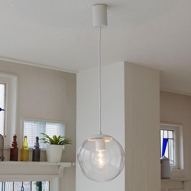 村上工作所 ガラス ペンダントライト ボール型 丸型 クリア ホワイト