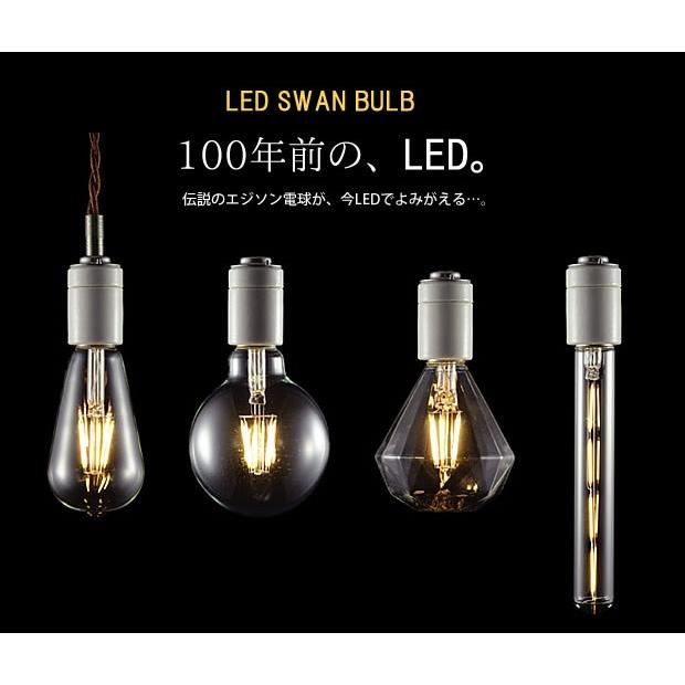スワン電器 E26-60W LED SWAN BULB レプリカ球 エジソン球