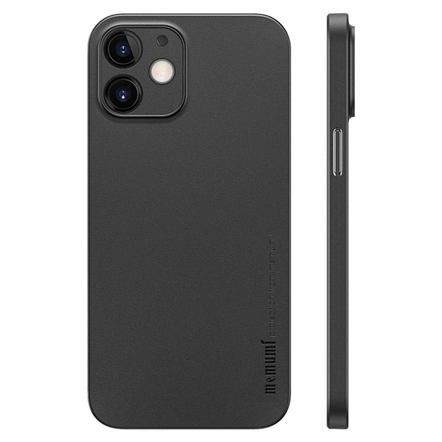 iPhone 12 mini対応ケース 0.3mm超薄型 memumi 全面保護カバー 指紋防止 傷付き防止 5.4インチ 人気カバー（ブラック）｜shop-asone