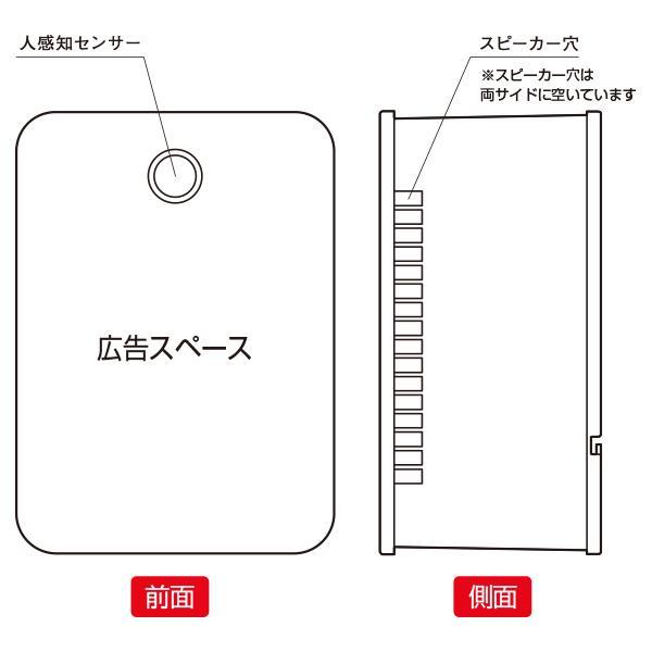 MC-N01 音声POP ジーボ G-vo 音声ポップ 呼び込み 有線 人感センサー 店内アナウンス コンパクト 音声メッセージ サイドスピーク シンプル 箱型 3W 100V｜shop-balloon｜03