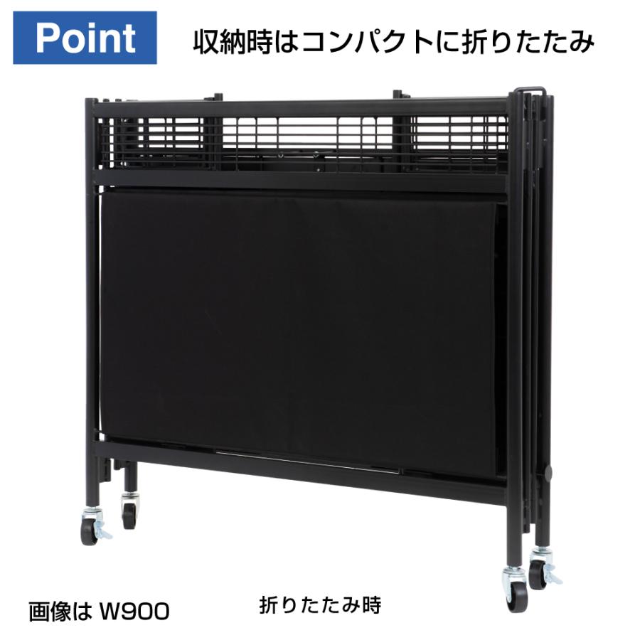 友屋 中折れ式ワゴン ブラック W1200 販売台 ワゴン 陳列台 商品台