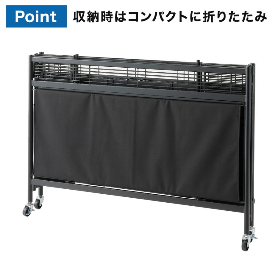 友屋 中折れ式ワゴン ブラック W1200 販売台 ワゴン 陳列台 商品台