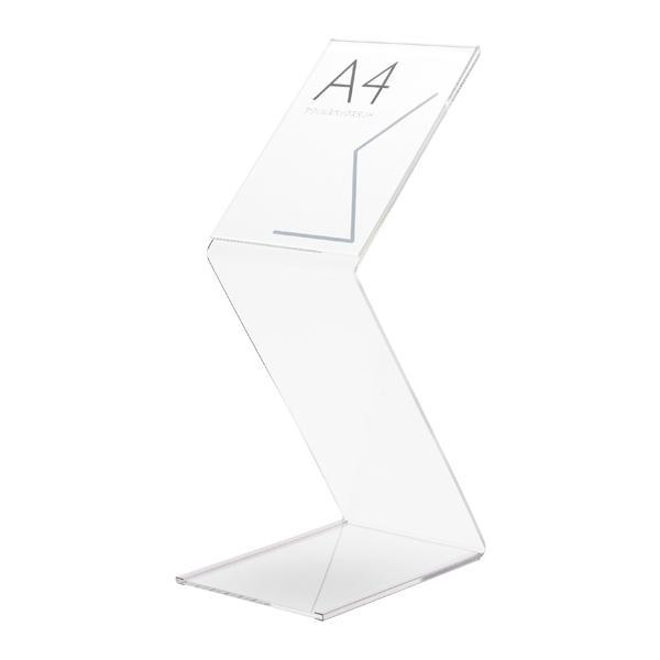 店舗　アクリル製案内板 友屋 A4 アクリルスペックスタンド W210×D300×H600mm 透明 案内板