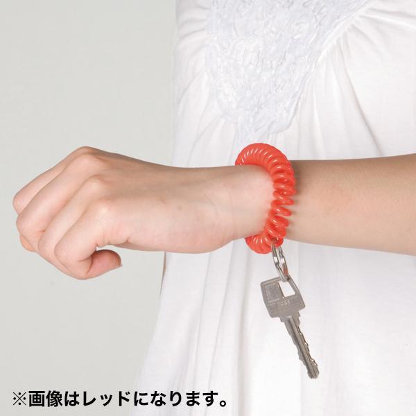 ブラック】カールバンド コイル状 リストバンド 伸縮 ブレスレット