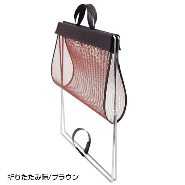 サキ 手荷物入れ セルフワゴン メッシュ×レザー調 ホワイト R-358 3点 サキ セルフワゴン 手荷物入れ R-358