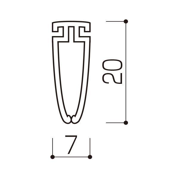 ポスタークリップA型 A-60 L600mm｜店舗用品 販促POP 天吊り用品