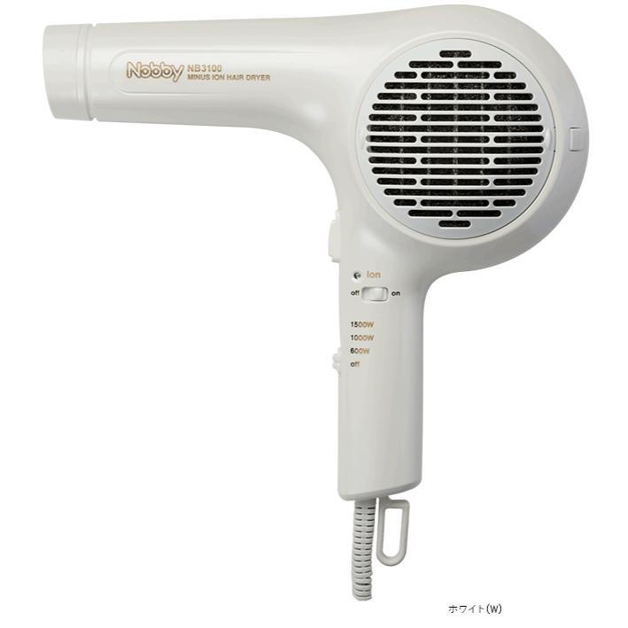 テスコム ノビー NB3100 プロ仕様ドライヤー 美品 Nobby NB3100 マイナスイオンドライヤー ホワイト／ブラック 正規品
