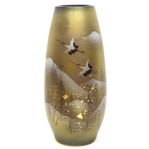 九谷焼 8.5号 花瓶 木立鶴 陶器 インテリア 日本製 ブランド 伝統工芸 