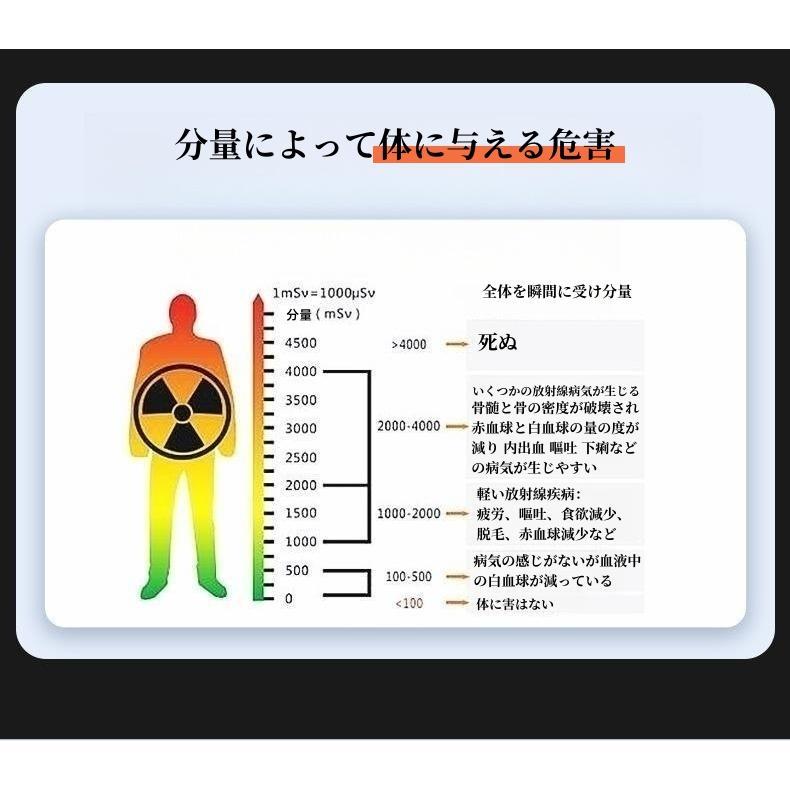 ガイガーカウンター 放射線測定器 32言語に切り替え可能 高精度 核放射線検出器 放射線量計 LCD ディスプレイX線 β線 γ線 放射能テスター 大理石検出器｜shop-birth｜13