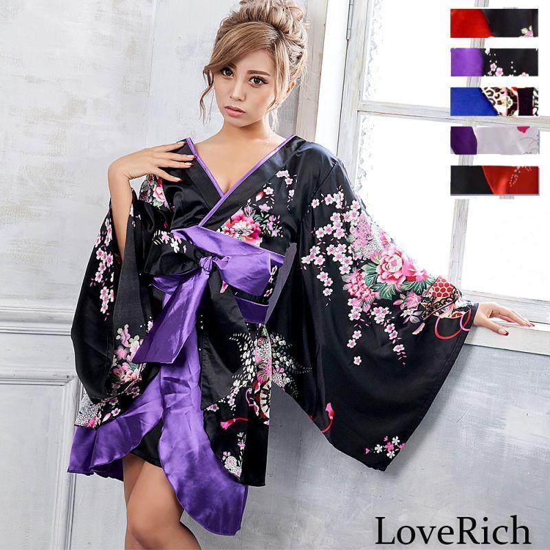 LoveRich ラブリッチ 【5カラー】孔雀和柄着物ドレス 和柄 衣装 ダンス