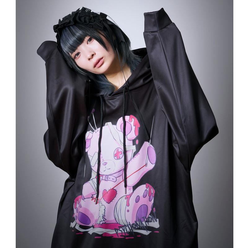 PSYCHO NATION サイコネーション × 葛木 そな コラボ Sewing Heart ダンボールニットプルパーカー 113612 PSYCHO NATION サイコネーション × 葛木 そな コラボ Sewing Heart