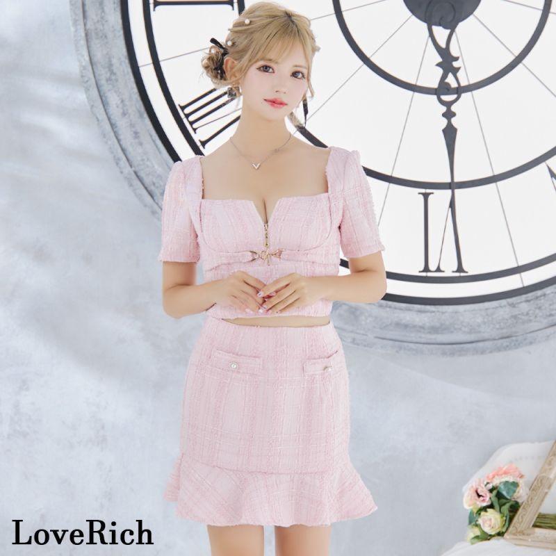 LoveRich ラブリッチ 【SMLサイズ/2カラー】ツイード セットアップ