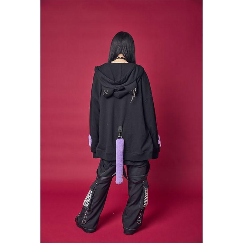 PSYCHO NATION サイコネーション 猫耳フード しっぽ付き フルジップ