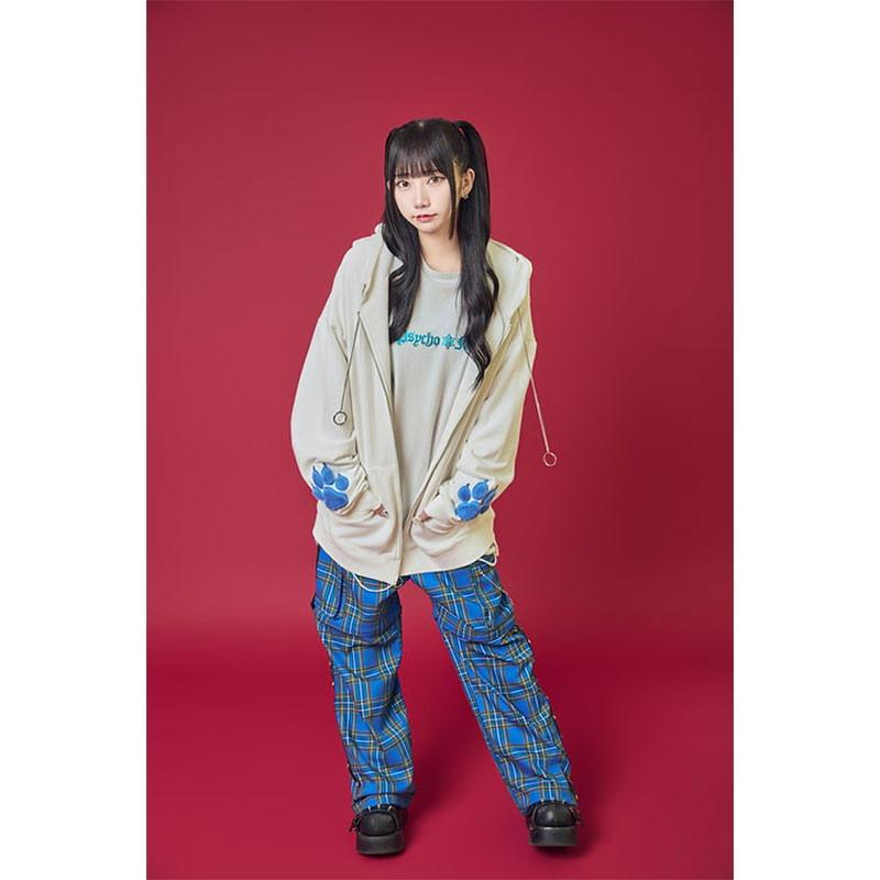 PSYCHO NATION サイコネーション 猫耳フード しっぽ付き フルジップパーカー 原宿 病みかわ パンク 地雷 天使界隈 メンズ レディース ユニセックス 734100 PSYCHO NATION サイコネーション 猫耳フード しっぽ付き フルジップ