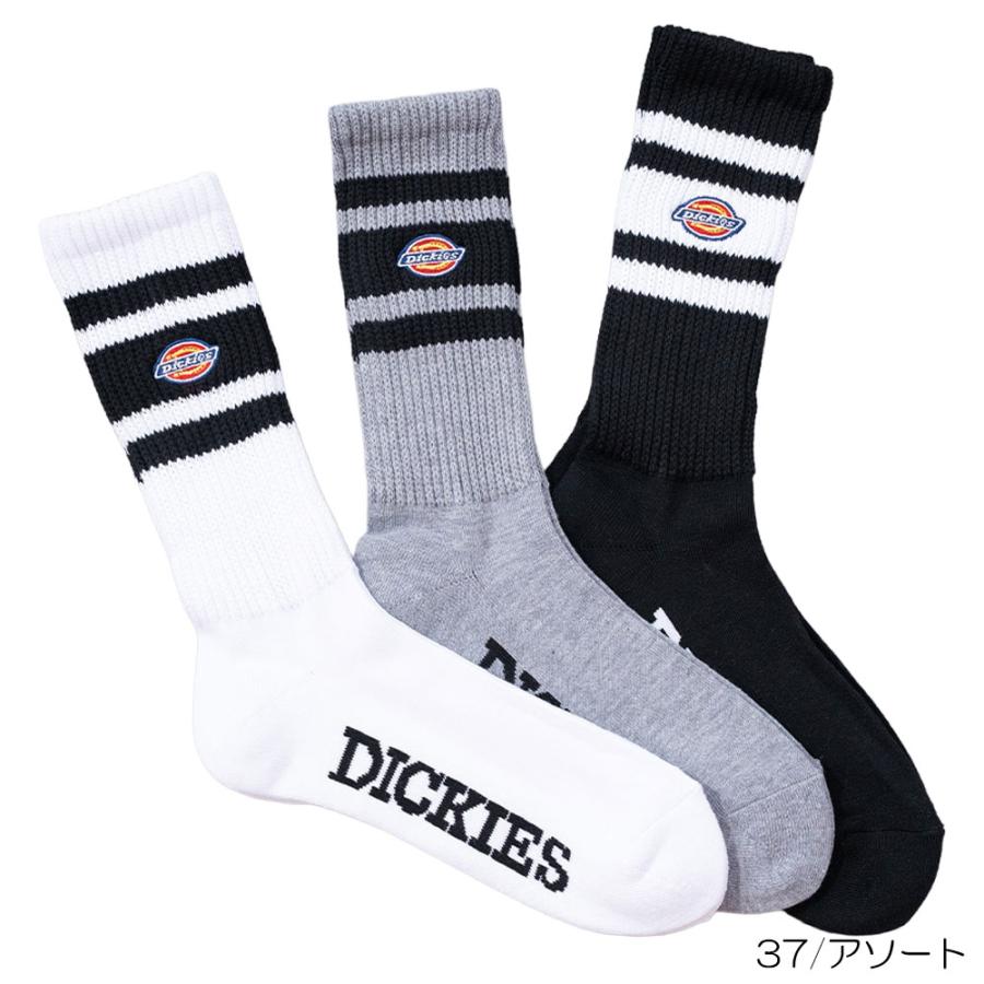 Dickies（ディッキーズ） 【3足セット】 DK クルー丈 3ライン 足底