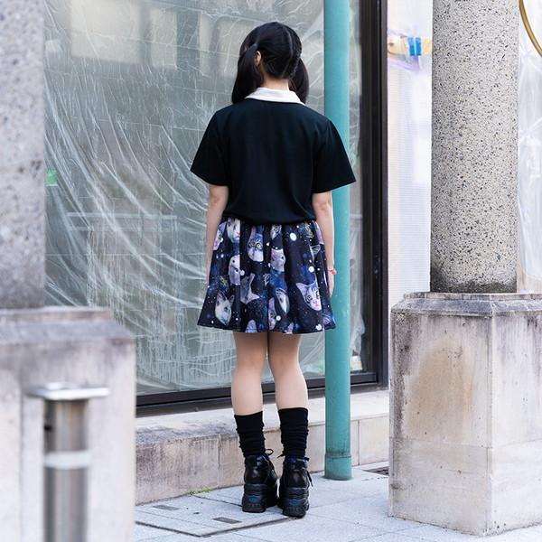 Acdc Rag Cat V系 ゆめかわいい エーシーディーシーラグ ネコ パンク フレアスカート ロック 原宿系 宇宙 猫 病み 病みかわいい 12周年記念イベントが エーシーディーシーラグ