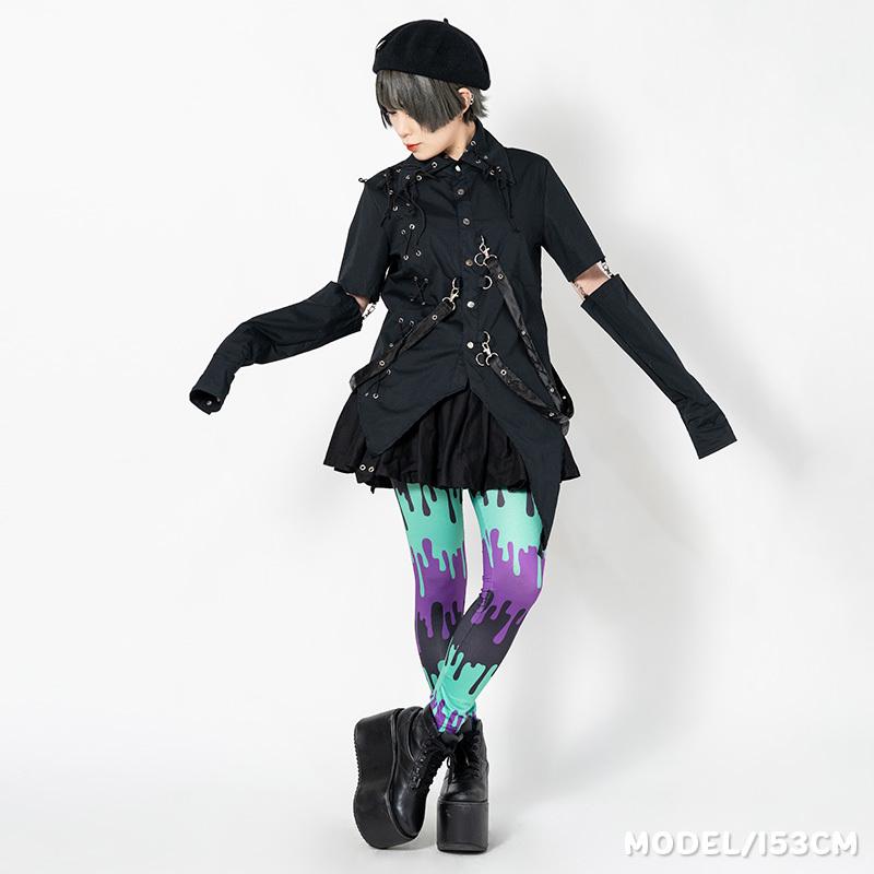 Acdc Rag エーシーディーシーラグ タレレギンス 原宿系 ファッション レディース パンク ロック V系 ライブ衣装 病み 服 病みかわ 個性的 ブラック パープル Jr 310 80 Selectshop Bloom 通販 Yahoo ショッピング