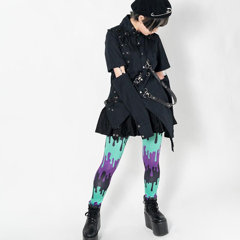 Acdc Rag エーシーディーシーラグ タレレギンス 原宿系 ファッション レディース パンク ロック V系 ライブ衣装 病み 服 病みかわ 個性的 ブラック パープル Jr 310 80 Selectshop Bloom 通販 Yahoo ショッピング