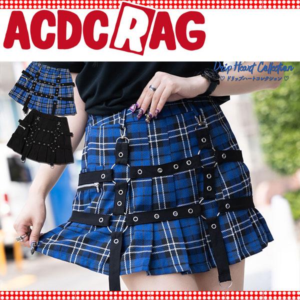 ACDC RAG エーシーディーシーラグ プリーツスカート パンク ロック V系