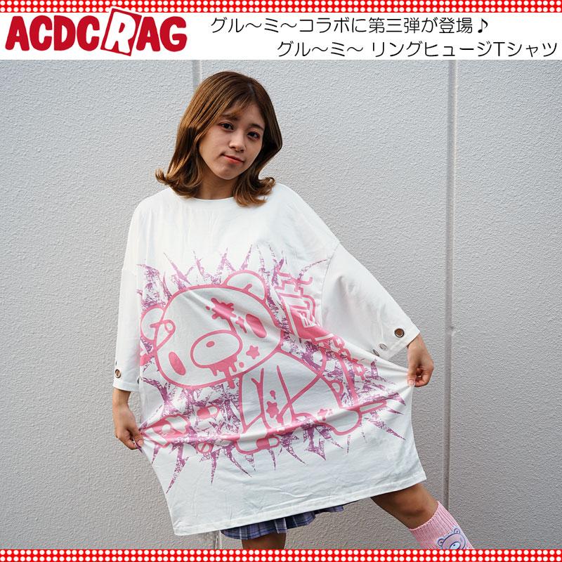 ACDC RAG エーシーディーシーラグ パステルグル〜ミ〜 リングヒュージTシャツ 半袖 原宿 原宿系 ファッション コラボ グル〜ミ ...