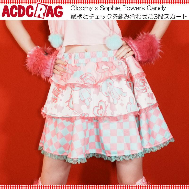 ACDC RAG エーシーディーシーラグ Gloomy x Sophie Powers Candy スカート ミニ丈 ファッション 原宿系 病 ...