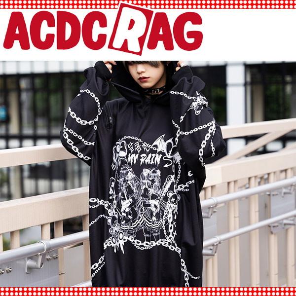 ACDC RAG エーシーディーシーラグ SWEET MY PAIN パーカー ブラック 原宿系 韓国 ファッション 長袖 パンク ロック V ...