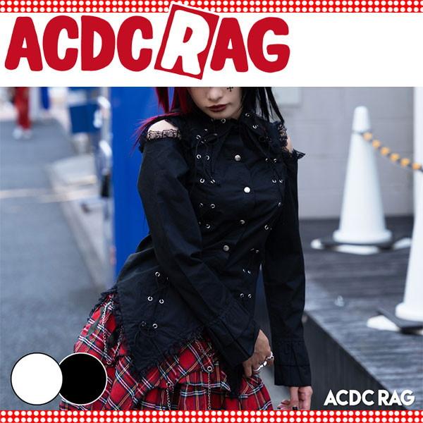 ACDC RAG エーシーディーシーラグ 2ラペルシャツ | ゴシック ゴスロリ パンク ロック ファッション V系 原宿 原宿系 長袖 半袖 ...