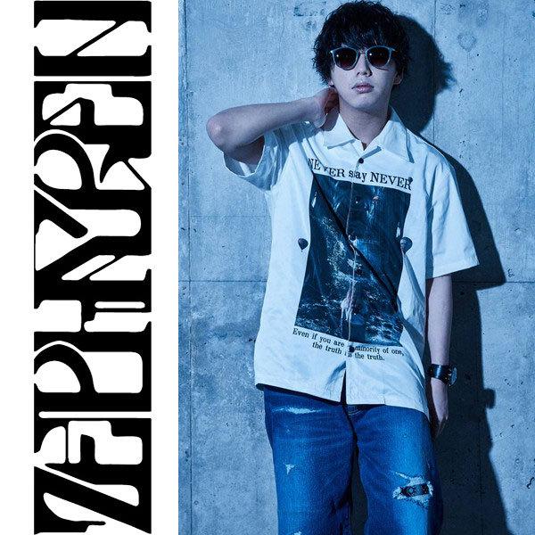 Zephyren ゼファレン PHOTO PRINT SHIRT S/S - NEVER say NEVER - WHITE