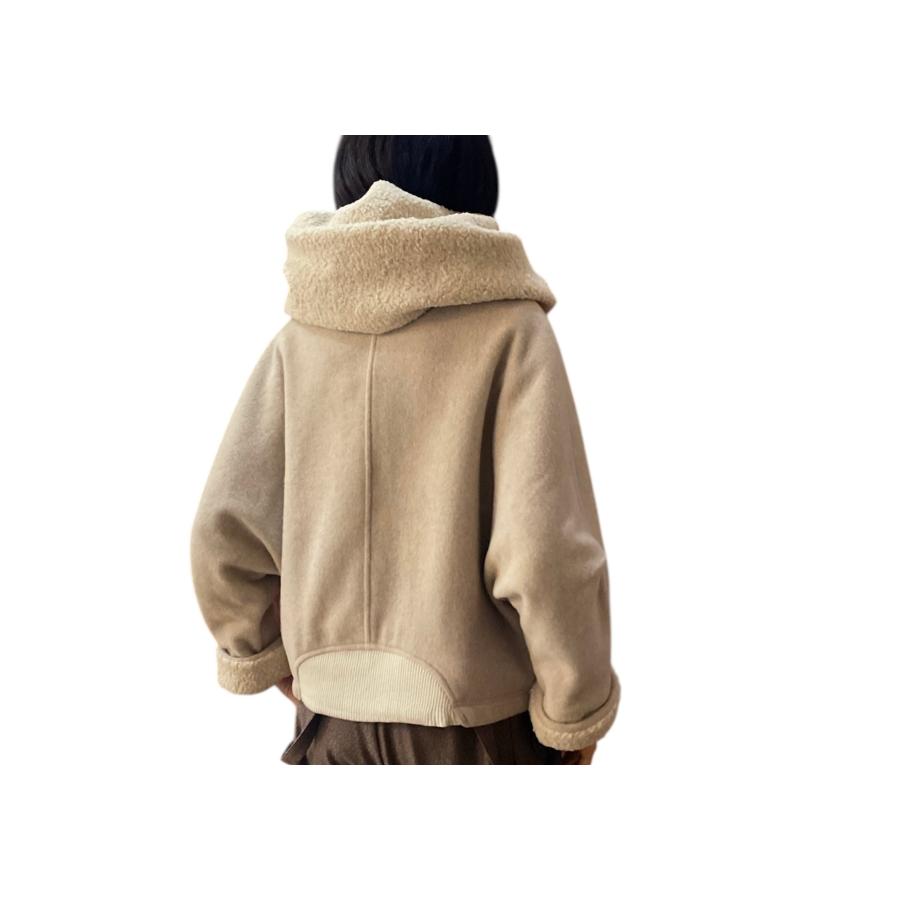 Lallia Mu（ラリア・ムー） ボアフードショートコート SALE : セレクト