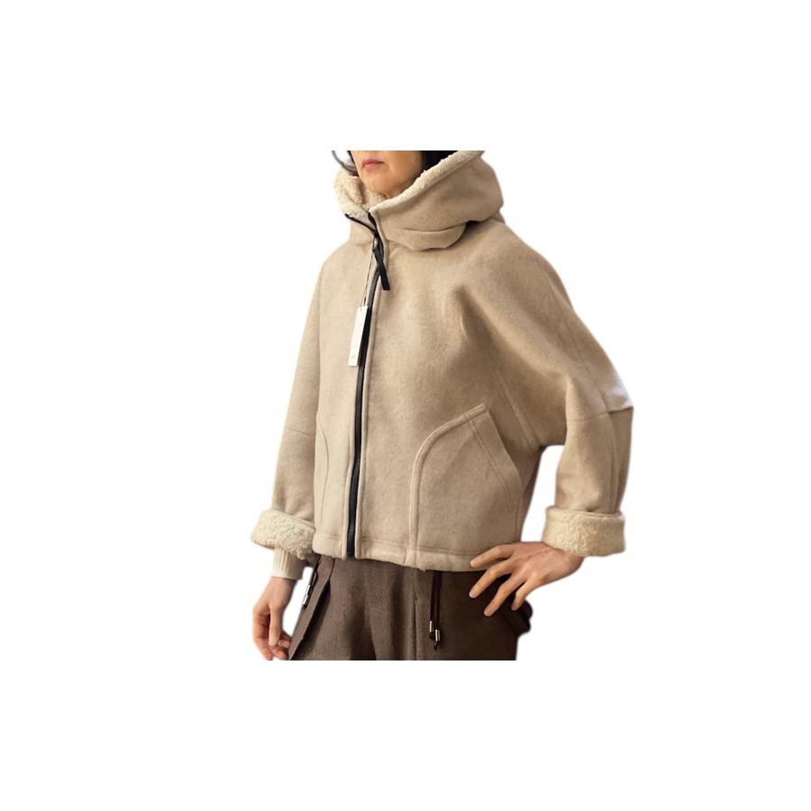 Lallia Mu（ラリア・ムー） ボアフードショートコート SALE : セレクト