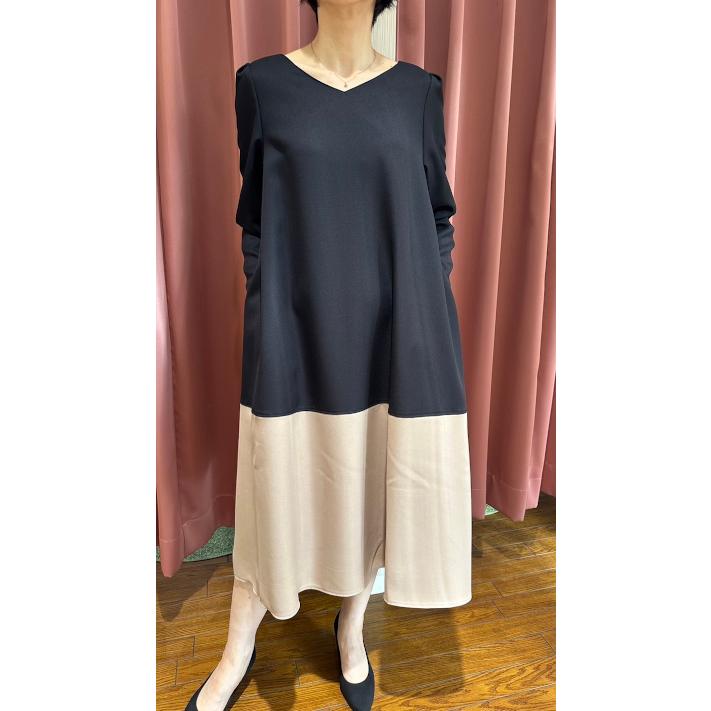 NOUQUE ヌーク 裾配色ワンピース SALE : セレクトショップブルー 