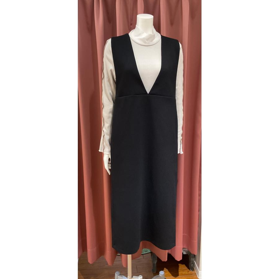 Blue Fronce ブルーフロンセ バックベルトVネックジャンパースカート