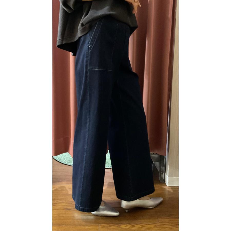 Blue Fronce ブルーフロンセ ISKOウエストリブワイドデニム : セレクト