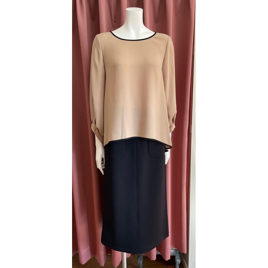 Blue Fronce ブルーフロンセ 配色ライン入りブラウス : セレクト