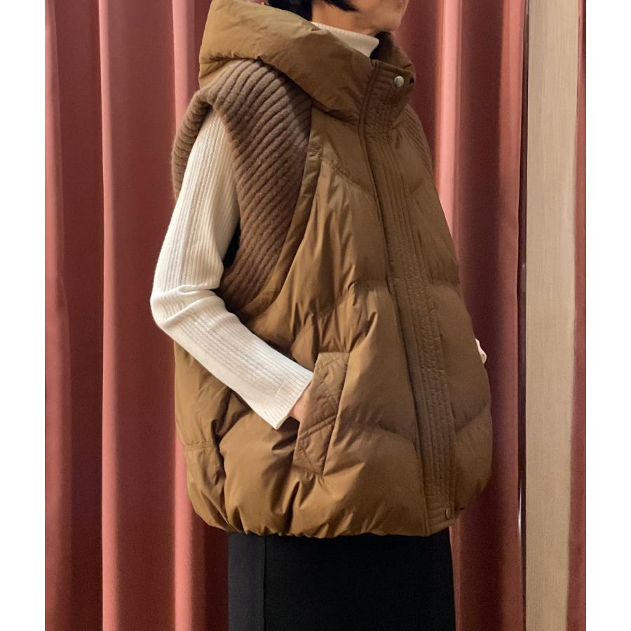 SALE 30%off】 Blue Fronce ブルーフロンセ リブ切替ダウンベスト