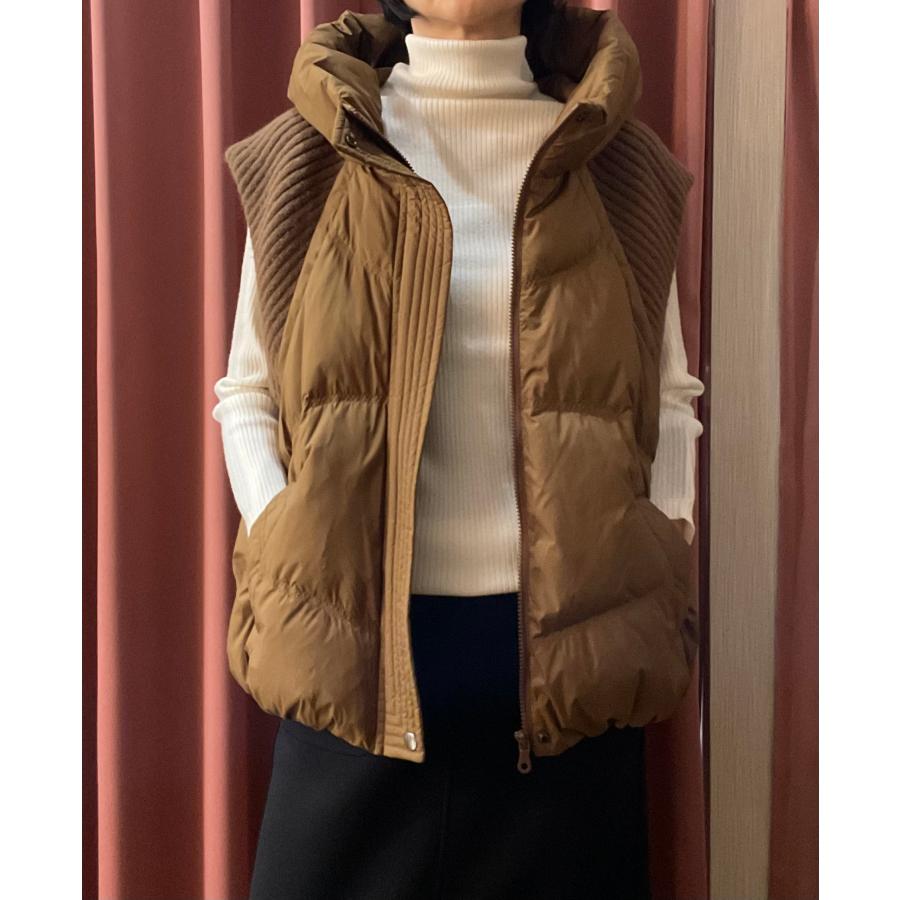 SALE 30%off】 Blue Fronce ブルーフロンセ リブ切替ダウンベスト