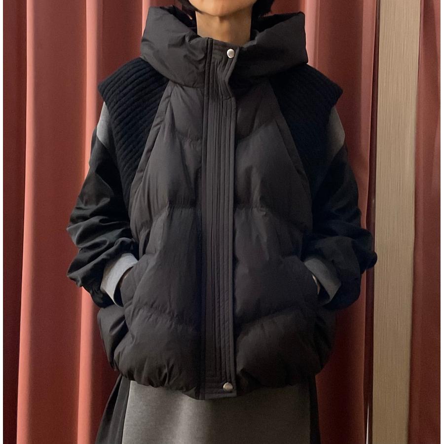 SALE 30%off】 Blue Fronce ブルーフロンセ リブ切替ダウンベスト