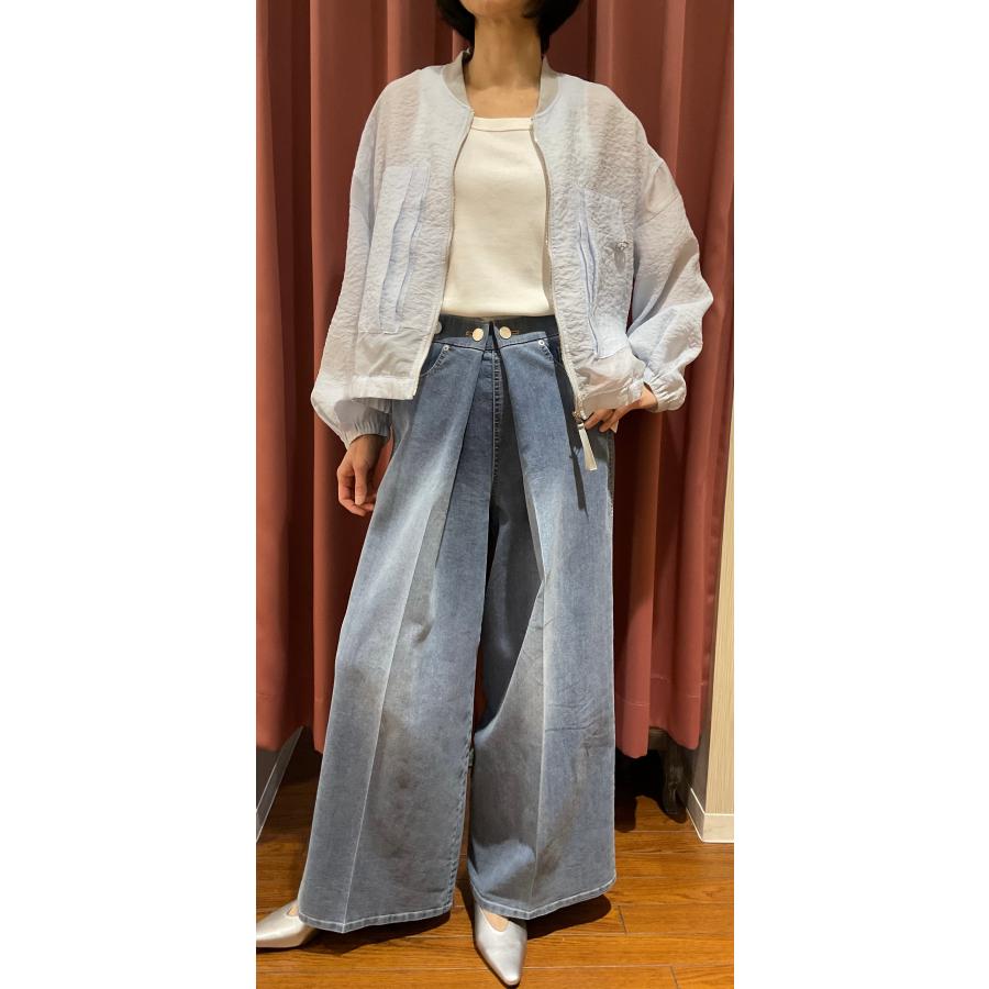 Blue Fronce ブルーフロンス フロントタックワイドデニム : セレクト