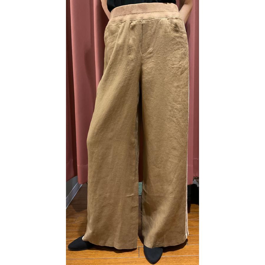 blue fronce ブルーフロンセ サイドライン入りリネンワイドパンツ