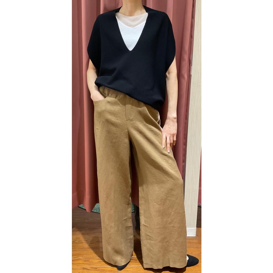 blue fronce ブルーフロンセ サイドライン入りリネンワイドパンツ