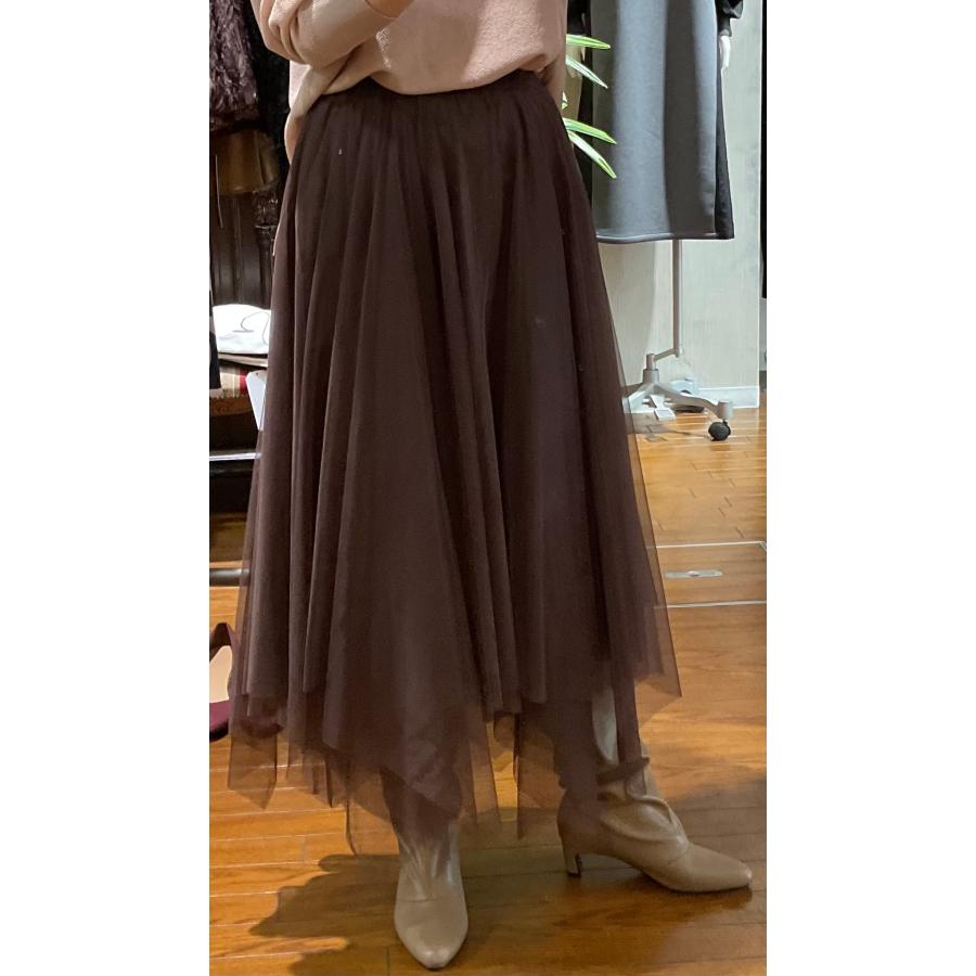 ayane アヤン イレギュラーヘムチュールスカート : セレクトショップ