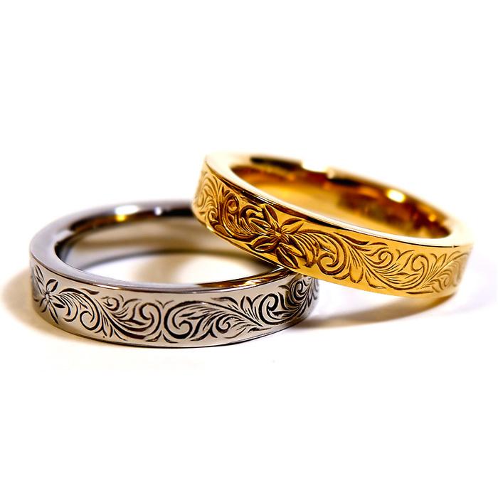 ハワイアンジュエリー リング 指輪 プルメリア スクロール アレルギー