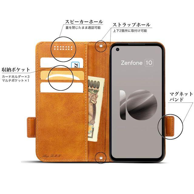 ZenFone 10 / 9 8 ケース ZS590KS レザーケース 手帳型 : Shop B.M.K