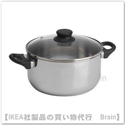 ｉｋｅａ イケア Annons 鍋 ふた付き5 L ガラス ステンレススチール Selectshop Brain 通販 Yahoo ショッピング