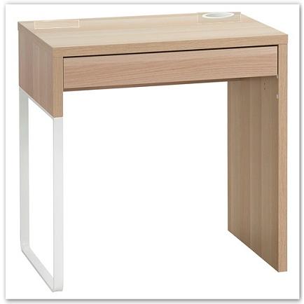 イケア（IKEA） MICKE/ミッケ デスク73x50 cm ホワイトステインオーク