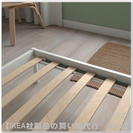 イケア（IKEA） VEVELSTAD/ベベルスタード ベッドフレームすのこ付き 