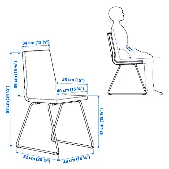イケア（IKEA） LILLANAS/リルローネス チェア クロムメッキ