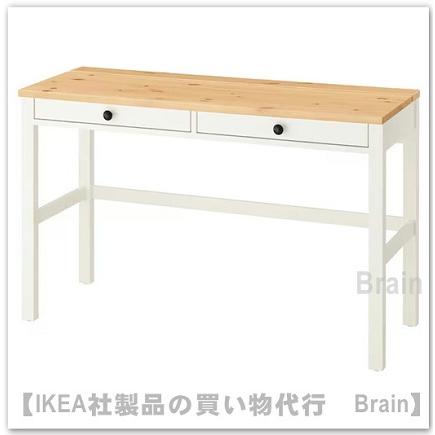 イケア（IKEA） HEMNES/ヘムネス デスク 引き出し2個付き ホワイト
